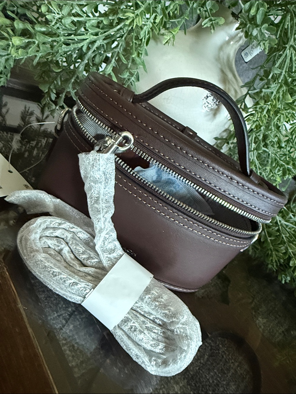 Coach Mini Train Case in Brown with Silver Hardware - Picture 7 of 8